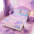 thumbnail image 2 of meiyoeat Pastel Cloud Star Queen Sheets,Colorful Rainbow Pattern Queen Sheet Sets For Girl,4-Piece,1 Flat Sheet,1 Fitted Sheet And 2 Pillowcases, 2 of 6