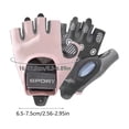 thumbnail image 3 of Half-Finger Fitness Gloves With Wrist Strap Fingerless Workout Gloves Gym Gloves Training Gloves Silicone Palm Padding, 3 of 8