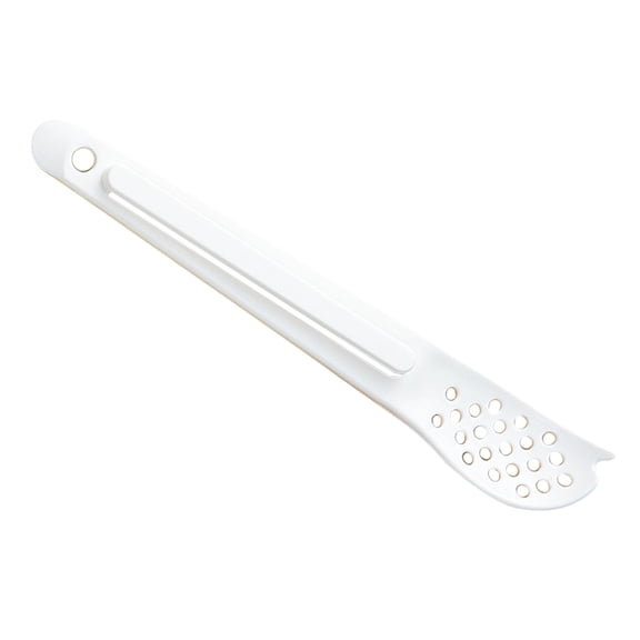 PENIKOKO Household Can Slotted Spoon Plastic Canning Spoon White 1Set 7.7X1.2X0.8In