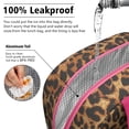 thumbnail image 5 of Insulated Lunch Bag for Women, Floral Print Oxford Fabric Lunch Box, Leakproof Thermal Cooler Tote for Work, School & Picnic, Leopard Animal Print, 5 of 5