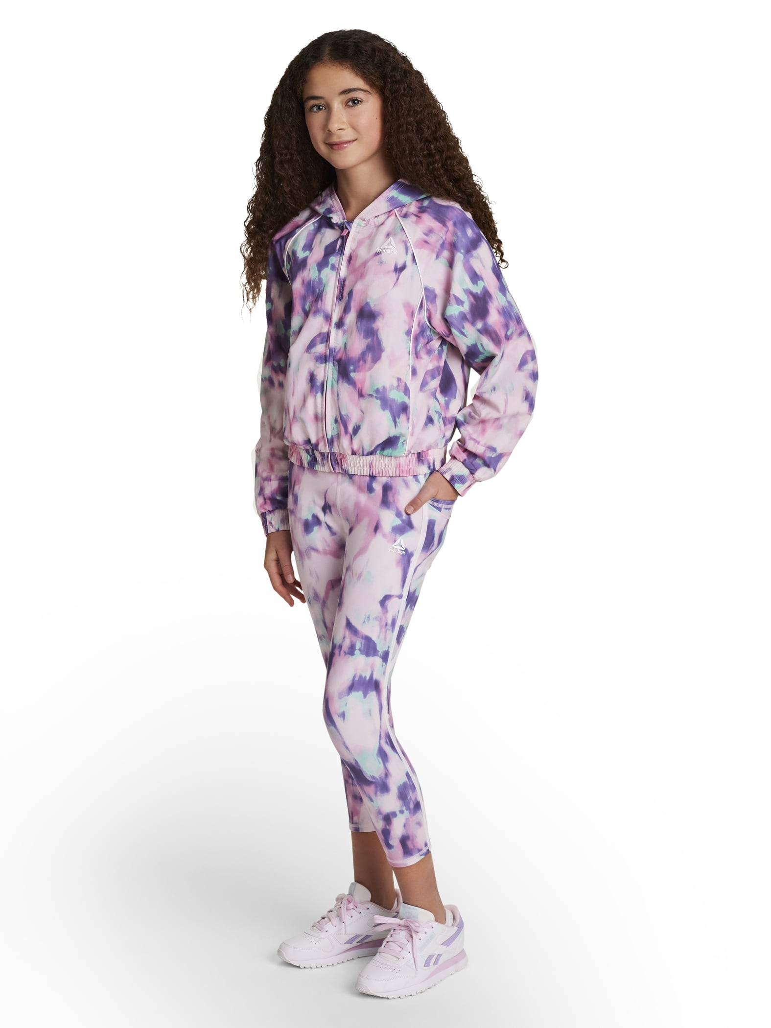 Reebok Girl's Performance Printed Cascade Leggings, Sizes 4-18