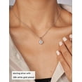 thumbnail image 3 of Leander Moissanite Solitaire Pendant Necklaces for Women Sterling Silver with 18K White Gold Plated 1-3 Carat D Color VVS1 Clarity Mossanite Jewelry for Women, 3 of 5