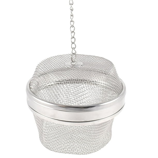 3.5" Dia Reusable Mesh Ball Loose Tea Strainer Infuser w Chain