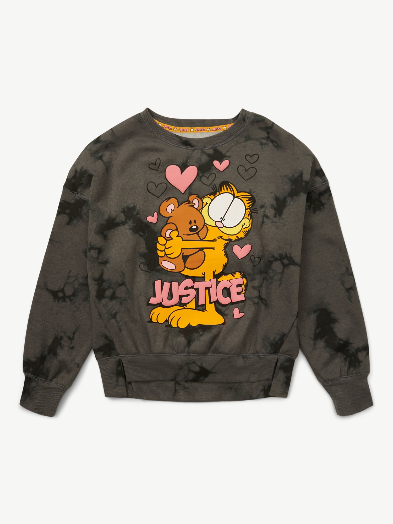 Justice x Garfield Girls Fleece Crewneck, Sizes XS - XLP