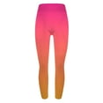 thumbnail image 4 of SELONE Womens Workout Leggings Mid Rise Stretch Polyester Athletic Pants Ankle Length Slim Fashion Clothes Orange L, 4 of 5