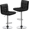 thumbnail image 5 of Topeakmart Set of 2 Adjustable Swivel Bar Stools with Square Back, Black, 5 of 8