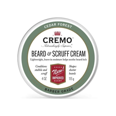 Cremo One for All Beard and Scruff Cream, Cedar Forest, 4oz
