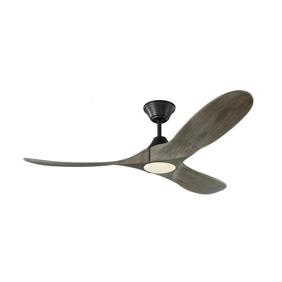 3 Blade 52 inch Ceiling Fan with Light Kit-Aged Pewter Finish-Light Grey Weathered Oak Blade Color Bailey Street Home 96-Bel-3087740