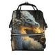 thumbnail image 1 of Easygdp Golden White Fire Dragon para Bolsa de Bebé de Gran Capacidad con Múltiples Bolsillos, Bolsa de Pañales para Padres, Bolsa de Viaje Organizada y Elegante, 1 of 6