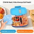 thumbnail image 3 of VOPOYO Cordless Electric Lunch Box for Kids, 2-in-1 Chill & Warm Heated Lunch Box with Ice Pack, Scheduled Heating, 5 Cup Capacity, Leak Proof, Removable Divider, for Girls Boys School Picnic, 3 of 9