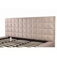 thumbnail image 3 of Brassex Evonny King Platform Bed for Bedroom with Grid-Tufted Headboard, No Box Spring Required, Beige, 3 of 6