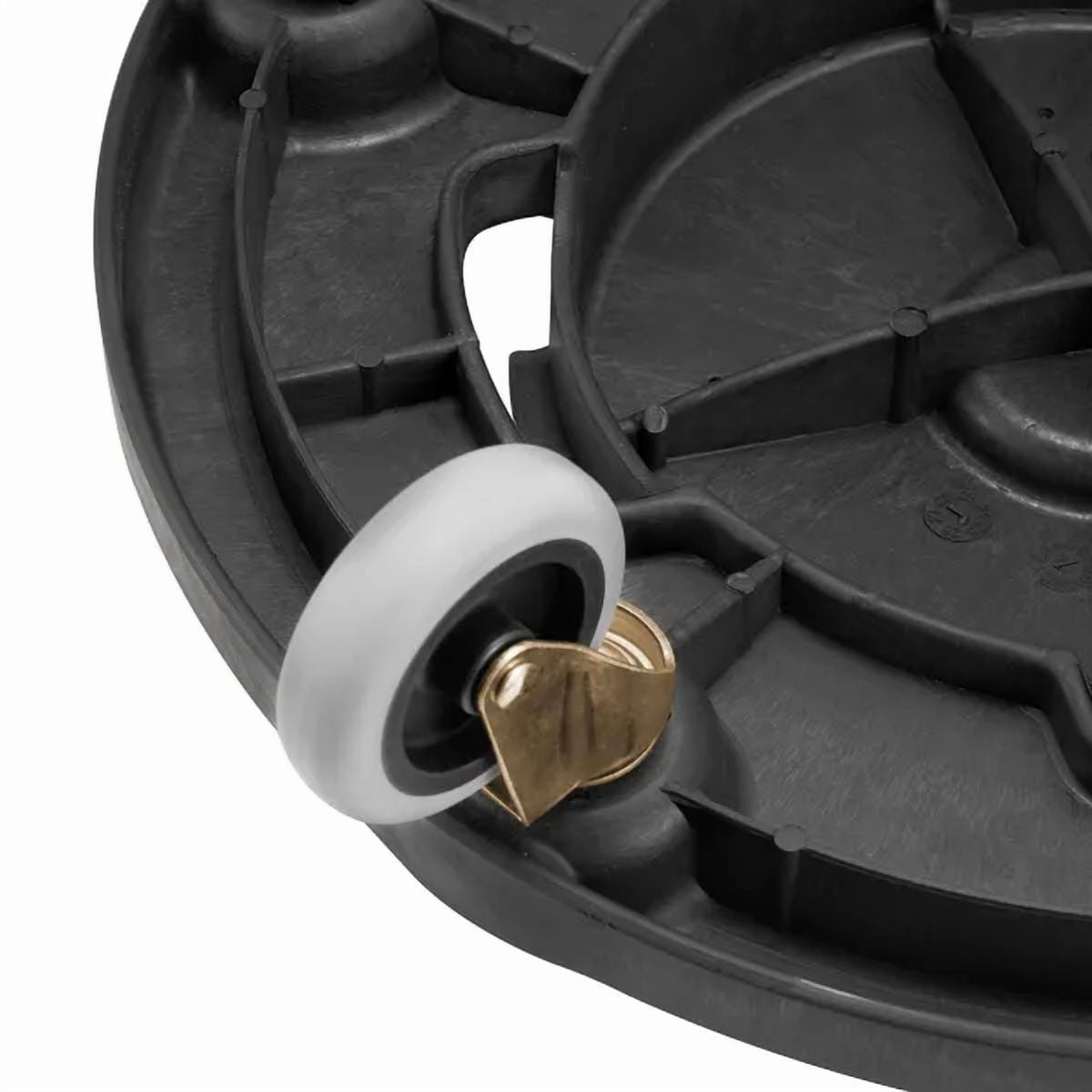 Trash Can Dolly, 500lbs Heavy Duty - Fits 20-55 Gallon Round Bins, Swivel Casters, Twist Lock