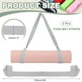 thumbnail image 2 of Uxcell Yoga Mat Straps for Carrying, Adjustable Exercise Mat Sling Holder Multi Purpose Mats Carrier - Fitting for (Women Pilates/Gym Workout), 2 Pcs & Grey, 2 of 7