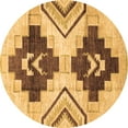 thumbnail image 1 of Ahgly Company Indoor Round Southwestern Brown Country Area Rugs, 6' Round, 1 of 4