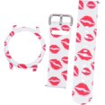 thumbnail image 1 of HUGFEGWE 1 Set Strap Case Watch Protector Watches Watch Case Watch Cover Shell for Watchband Silicone Watch Shell Soft Watchband 2-in-1 Watchband Cover Red Accessories Silicone Strap 2 in 1, 1 of 9