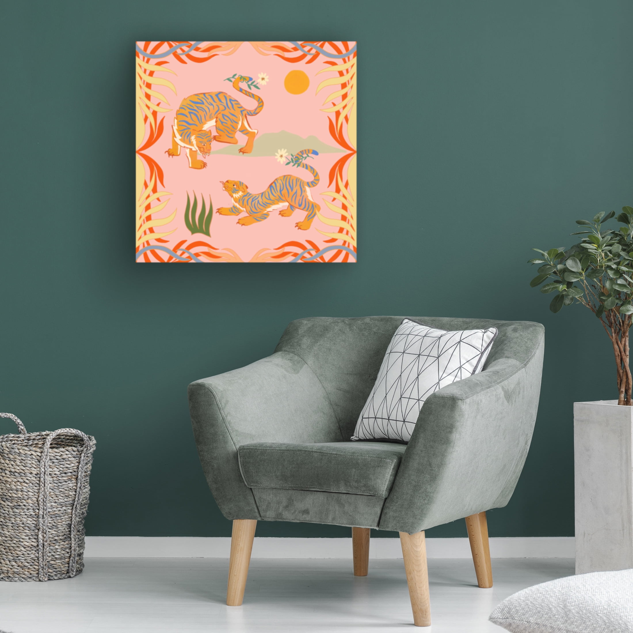 Trademark Fine Art Arty Guava  Rawring Playmates Canvas Wall Art