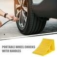 thumbnail image 3 of CIMAXIC 2Pcs Portable Car Wheel Chocks Plastic Heavy Duty Anti Slip Wedges for Trucks Rv Trailers, 3 of 7