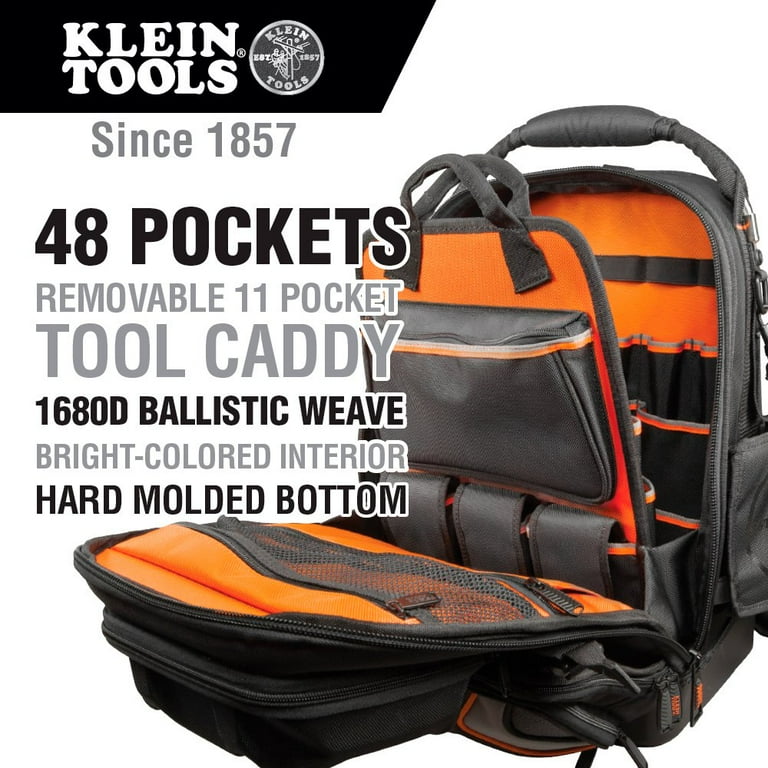 Klein Tools 55485 - Tradesman Pro 48-Pocket Tool Backpack for