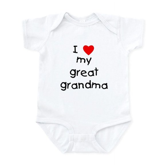 CafePress - I Love My Great Grandma Infant Bodysuit - Baby Light Bodysuit