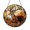 Acrylic 3.5 Inch, variant on Autumn Leaf Deer Stained Glass Round Window Panel, Warm Seasonal Nature Inspired Decoration