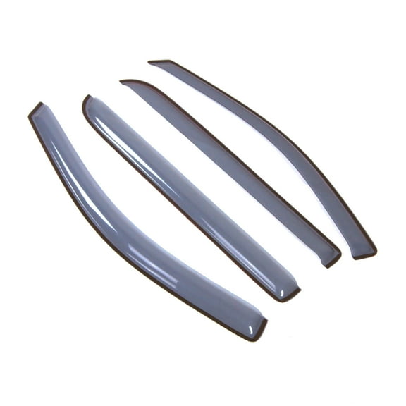 Tuningpros LGWV2-166 Window Visor Light Tinted 4 Pcs Set For 2004-2008 Ford F-150 SuperCrew/Crew Cab