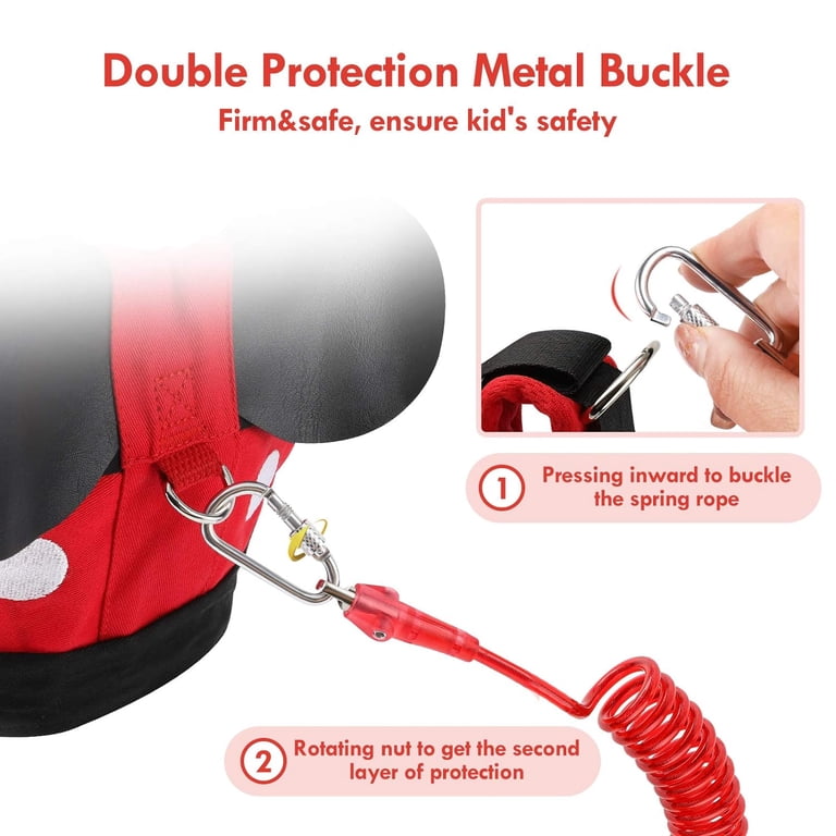 OROLIVING 4-in-1 Toddler Safety Harness Leash, Red photo 6