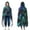 Blue Green Butterfly, variant on Wearable Blanket,Blue Green Butterfly Pattern Hooded Wearable Flannel Blanket for Adults & Teens with Buckle,Winter Poncho Shawl Wrap Cape,50"x60"