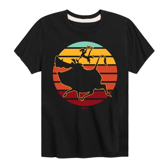 The Lion King - Timon And Pumbaa - Youth Boys Short Sleeve Graphic T-Shirt