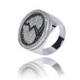 thumbnail image 1 of Anillo de corazón roto de hip hop para hombre, anillo con micropavé brillante con circonitas cúbicas, anillos redondos, joyería de moda, tamaño 7-11,9, 1 of 5