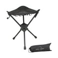thumbnail image 3 of Taburete trípode plegable Taburete giratorio para acampar Silla de asiento portátil versátil con Negro, 3 of 8