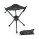 thumbnail image 3 of Taburete giratorio para acampar, taburete trípode plegable, silla portátil con bolsa de almacenamiento para senderismo, playa, caminatas, conciertos, Negro, 3 of 8
