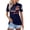 Navy, variant on Women's American Flag Golf Shirts 4th of July Short Sleeve Performance Moisture Wicking Quick Dry USA Patriotic Polo Shirt