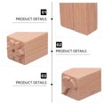thumbnail image 3 of Miangastore Chic Pattern Seal Wooden Chocolate 2Pcs 1.93x0.79x0.79In, 3 of 8