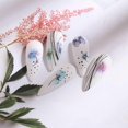 thumbnail image 4 of Pegatinas de uñas con diseño floral, calcomanías de transferencia al agua para primavera y verano, 12 láminas., 4 of 5
