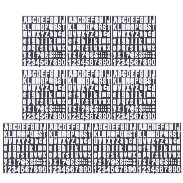 KAKOWELY 10 Sheets Alphabet Letter Number Sticker for Sign Door Business Address Number,8.27X"X6.89"X0.04"