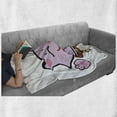 thumbnail image 6 of Unicorn Cat Soft Flannel Fleece Throw Blanket, Pink Maneki Neko of Happiness Luck Success Love Culture Cartoon, Cozy Plush for Indoor and Outdoor Use, 60" x 80", Multicolor, by Ambesonne, 6 of 6