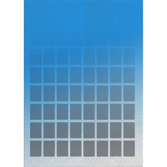 Ahgly Company Machine Washable Indoor Rectangle Transitional Blue Diamond Blue Area Rugs, 7' x 9'