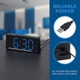 thumbnail image 7 of REGALWOVEN Digital Dual Alarm Clock for Bedroom, Easy to Set, Dimmable, Date Day of Week Temp Snooze, 12/24H 6.1 x 2.4 x 1 inch Blue, 7 of 7