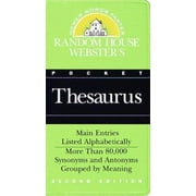 Random House Webster's Pocket Thesaurus, Second Edition: A Dictionary of Synonyms and Antonyms [Hardcover - Used]