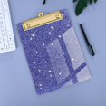thumbnail image 4 of SNNROO Clipboard Glitter Glossy Surface Smooth Writing Rounded Corners Strong Clamping Force Supporting High Toughness Bending-resistant Backing Plate Office Supplies, 4 of 8