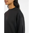 thumbnail image 4 of Avia Women's Luxe Fleece Crewneck Sweatshirt, Sizes XS-XXXL, 4 of 5