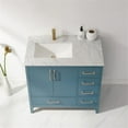thumbnail image 4 of Sutton 36" Carrara White Marble Countertop Single Vanity w/o Mirror Royal Green, 4 of 9