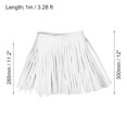 thumbnail image 2 of Uxcell 1 Yard 12 Inch Faux Leather Fringe Trim DIY Tassel Fringe for Sewing, White, 2 of 6