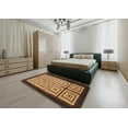 thumbnail image 4 of Ahgly Company Indoor Round Abstract Orange Abstract Area Rugs, 3' Round, 4 of 6