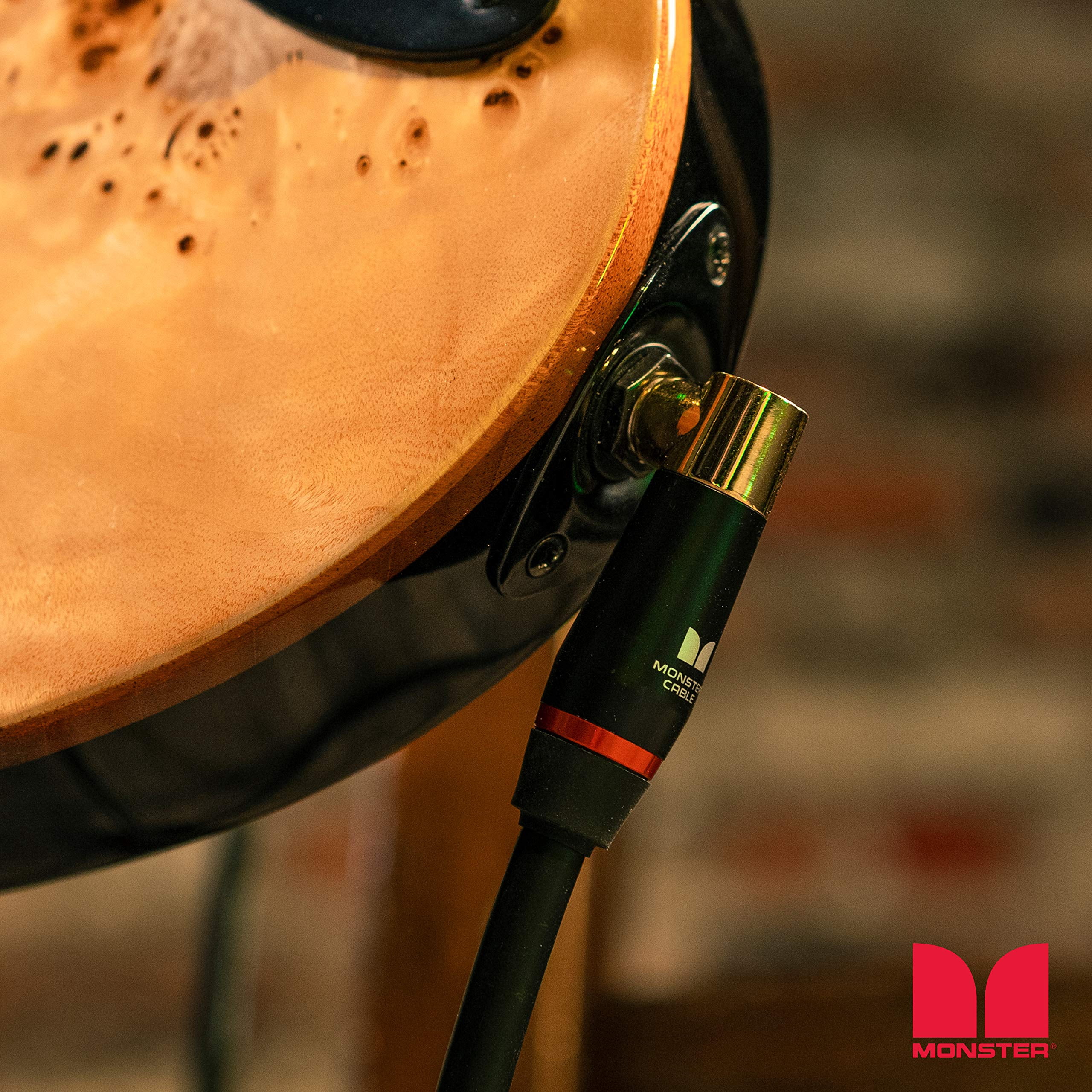 Monster Cable Prolink Bass Instrument Cable 8 in. Right Angle to Right Angle, Black