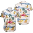 thumbnail image 2 of Camisa con estampado 3D completo de perro salchicha hawaiano para hombre, camisas casuales de verano con botones para surfear y hacer playa, blusas para hombre, camiseta de gran tamaño, 2 of 5