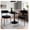 Black02/Black, variant on 24" Round Kitchen Table Set for 2, Upholstered Dining Chairs, Small Space Dining Table & Chairs Set, Compact Breakfast Table with Metal Base