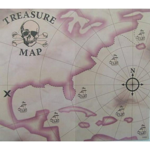 Pirate Treasure Map (2Dz) - Party Favors - 24 Pieces