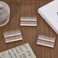thumbnail image 3 of 12Pcs Clear Place Card Holders Acrylic Display Base Wedding Sign Holders Acrylic Card Display Stand for Wedding Table Numbers Photos Office Menu Meeting 3inch, 3 of 6