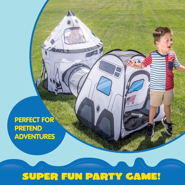 Joyfy 3-Piece Rocket Ship Play Tent Set with Tunnel photo 5